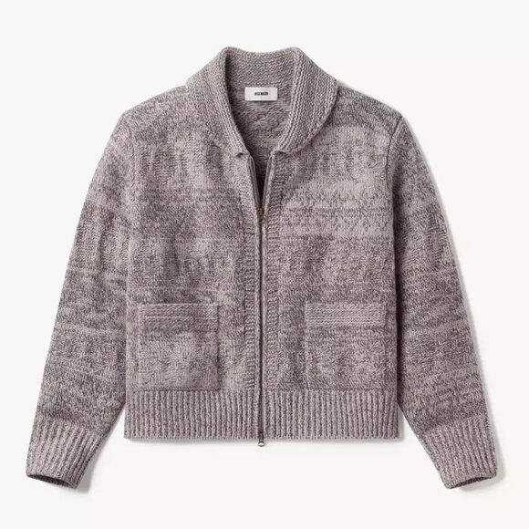 Buck Mason Sweaters - Brand NWT Buck Mason Grey Feather Heritage Wool Zip Shawl Cardigan SZ XS $348